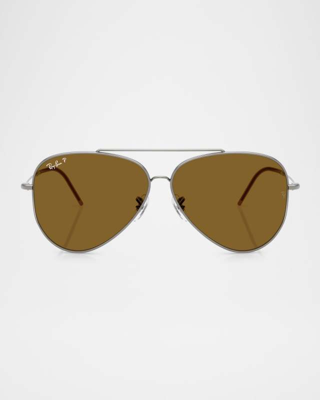 Metal & Plastic Aviator Sunglasses, 59MM